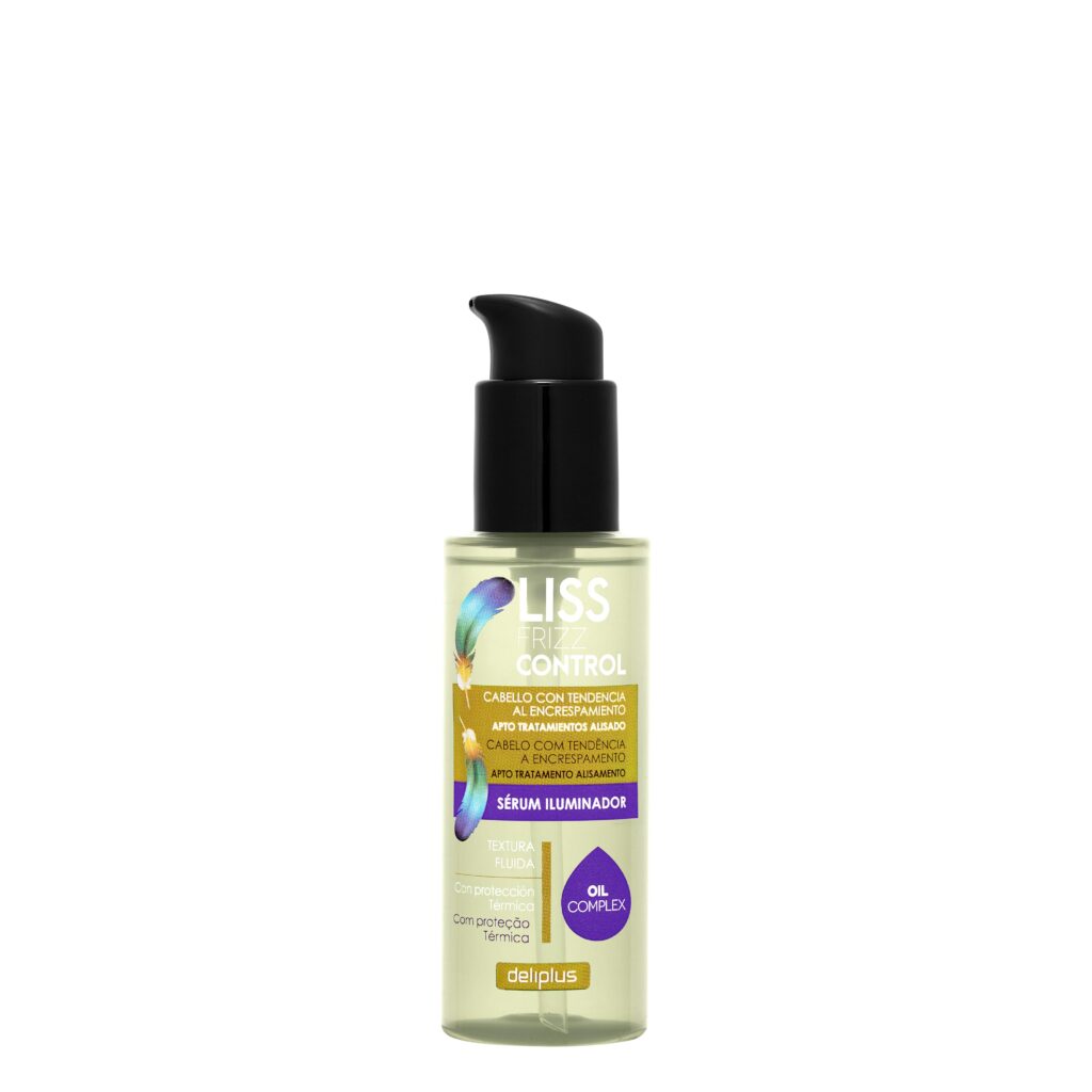 Sérum Liss Frizz Control Deliplus iluminador con protección térmica