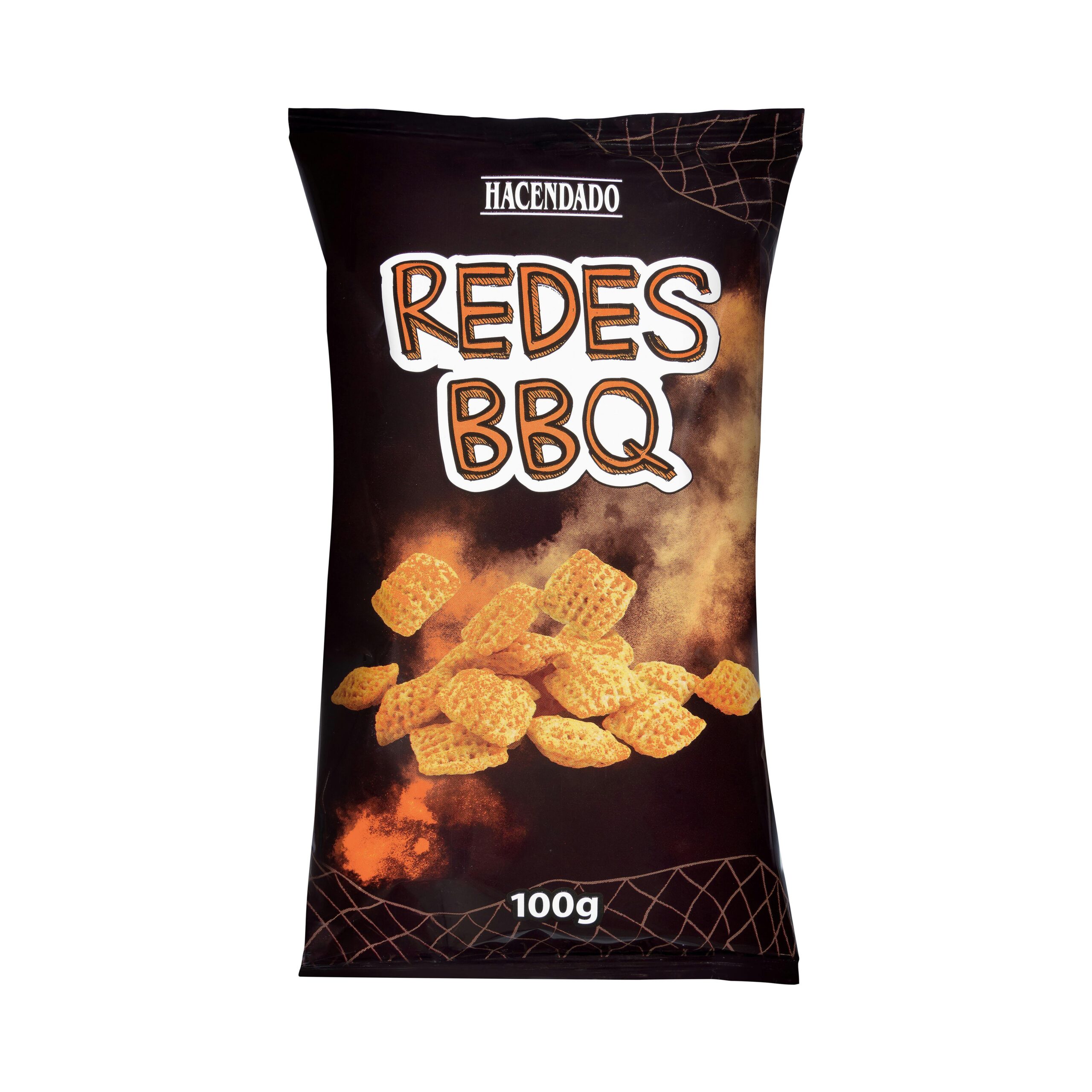 Snack de maíz Redes sabor barbacoa Hacendado Mercadona