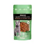 Snacks gato rellenos con salmón y malta Compy