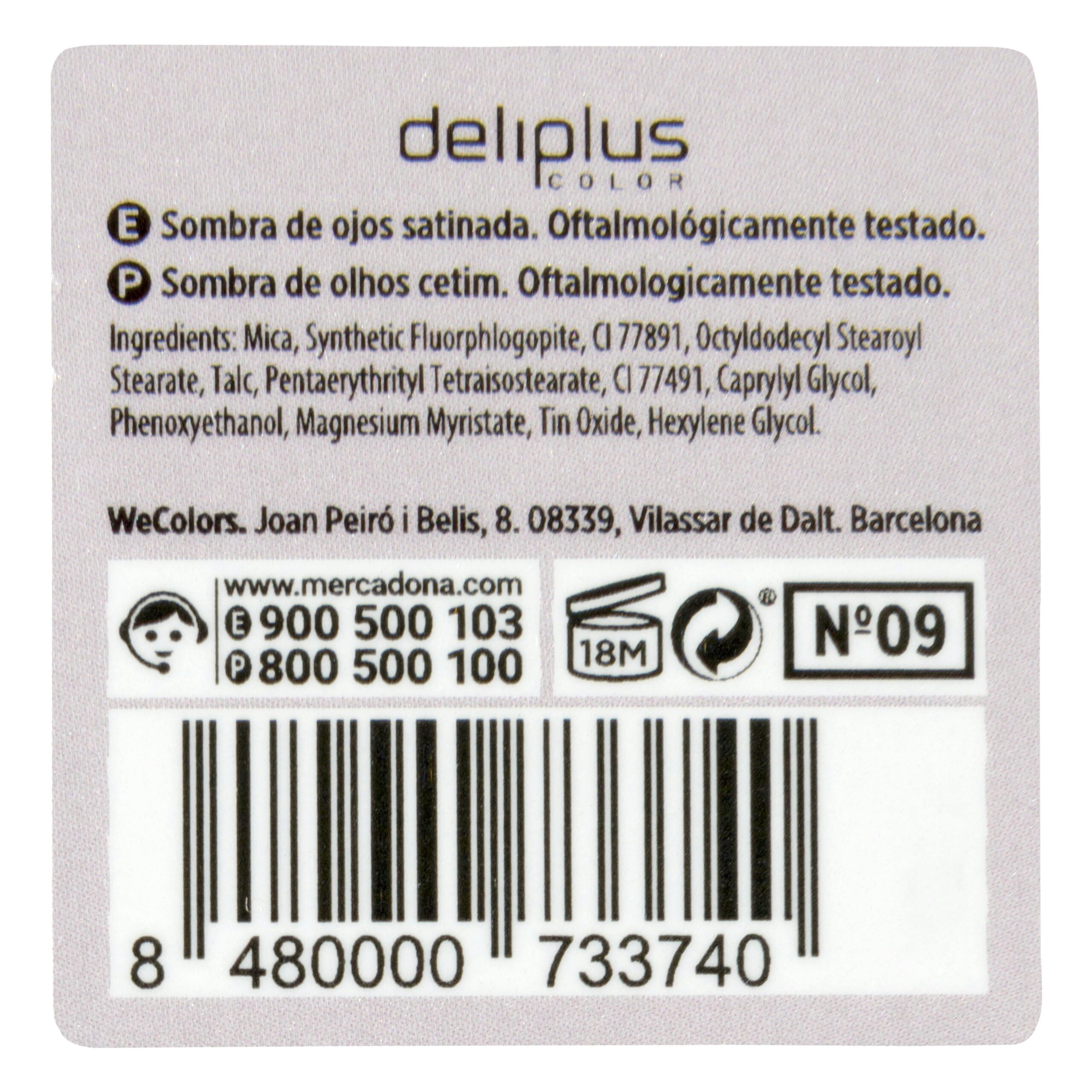Etiqueta Sombra de ojos Satin Deliplus 09
