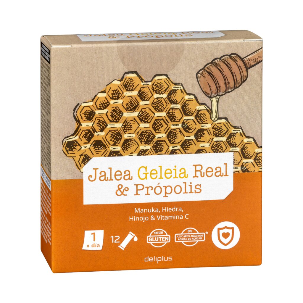 Sticks Jalea Real y Própolis Deliplus contiene manuka
