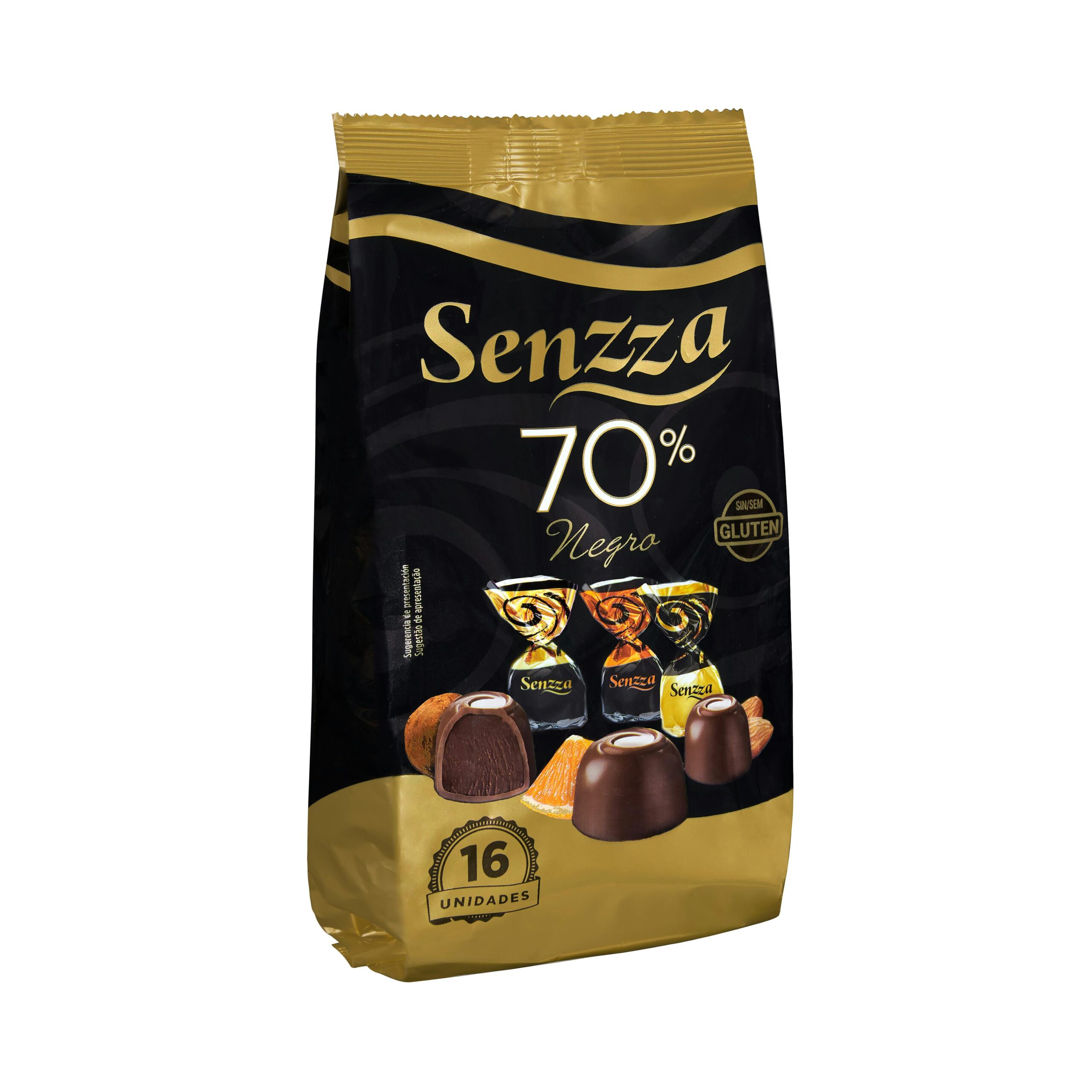 Surtido bombones Senzza de chocolate negro 70% Mercadona