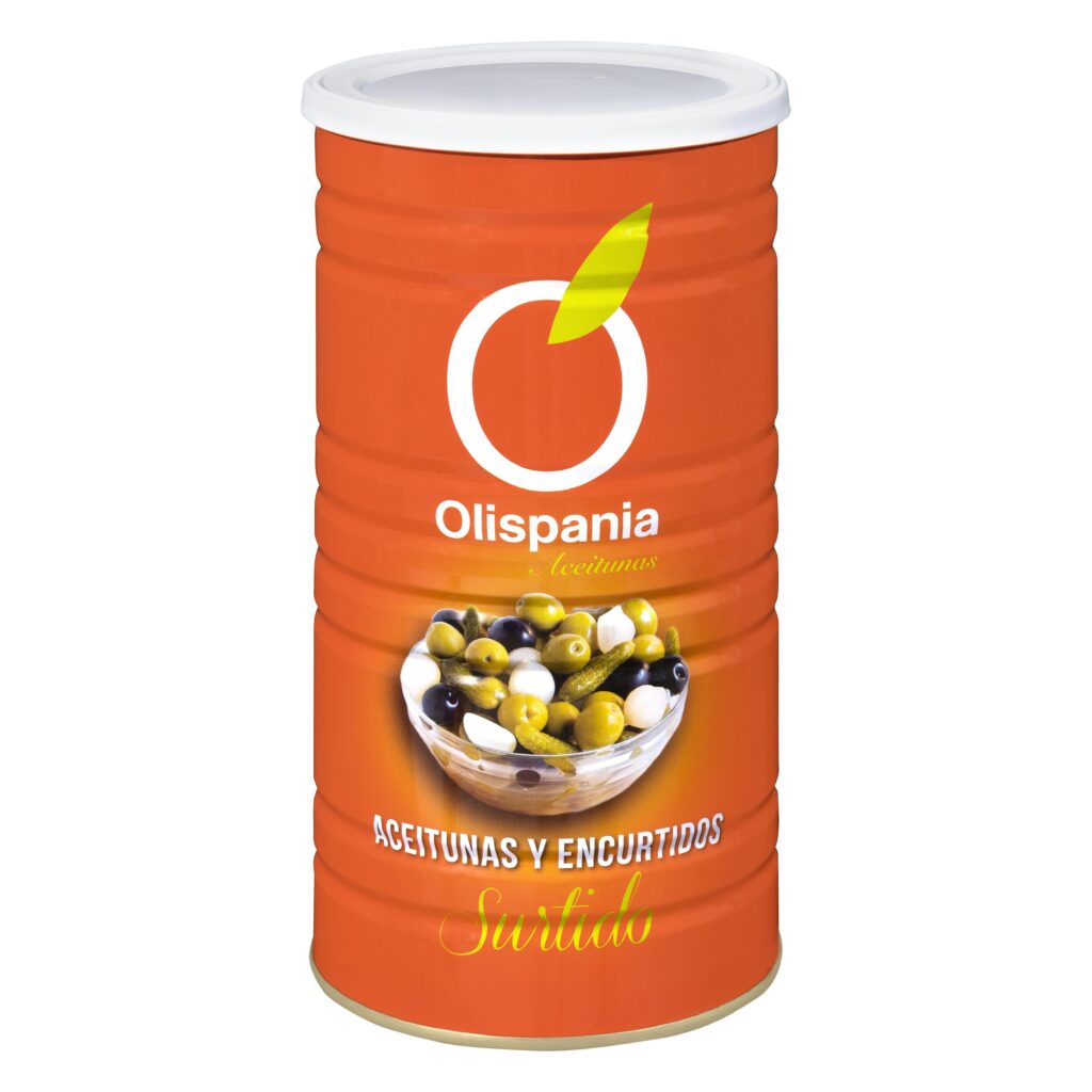 Surtido de aceitunas y encurtidos Olispania