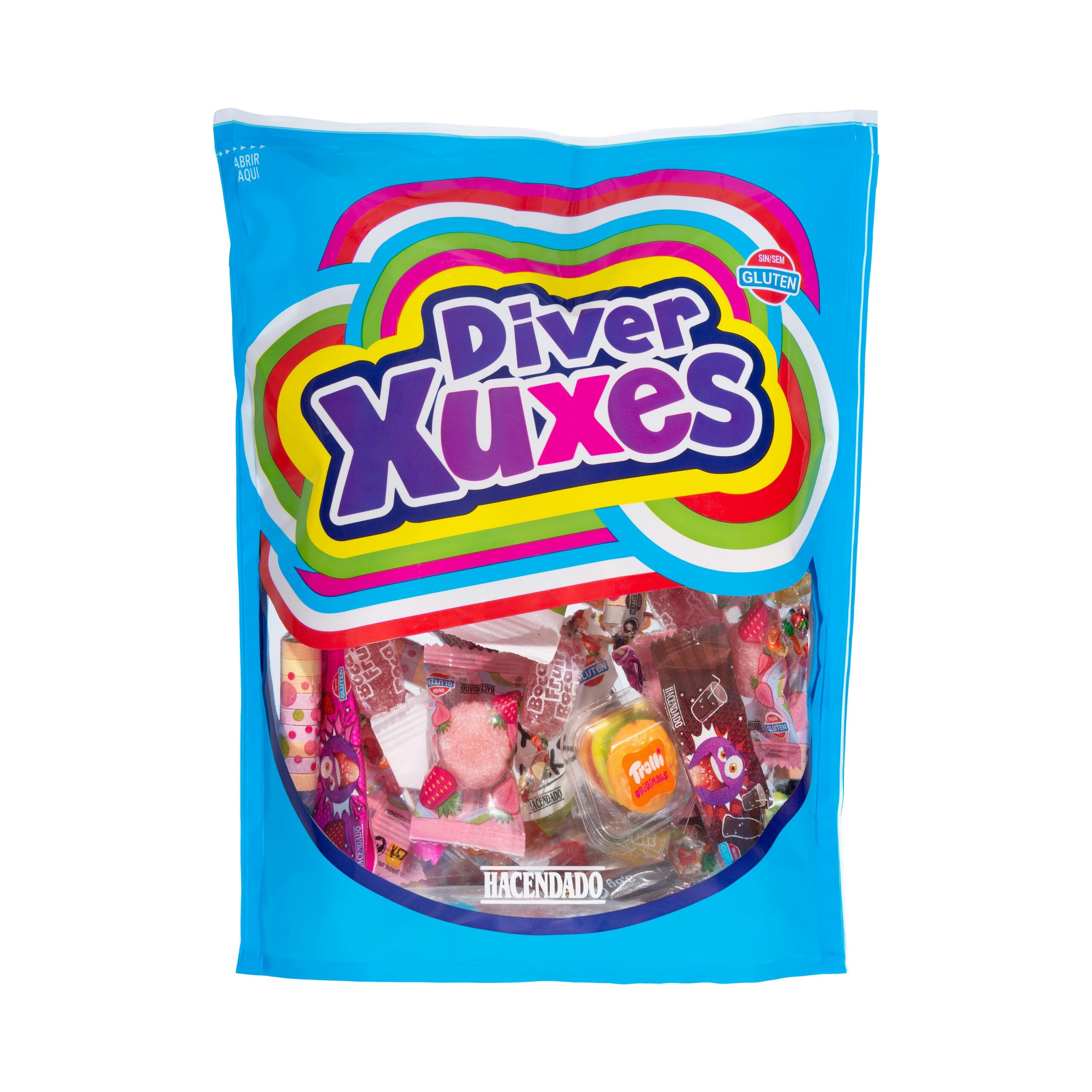 Surtido de caramelos Diver Xuxes Hacendado envueltos individualmente Mercadona