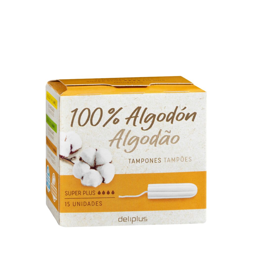 Tampones super plus Deliplus 100% algodón