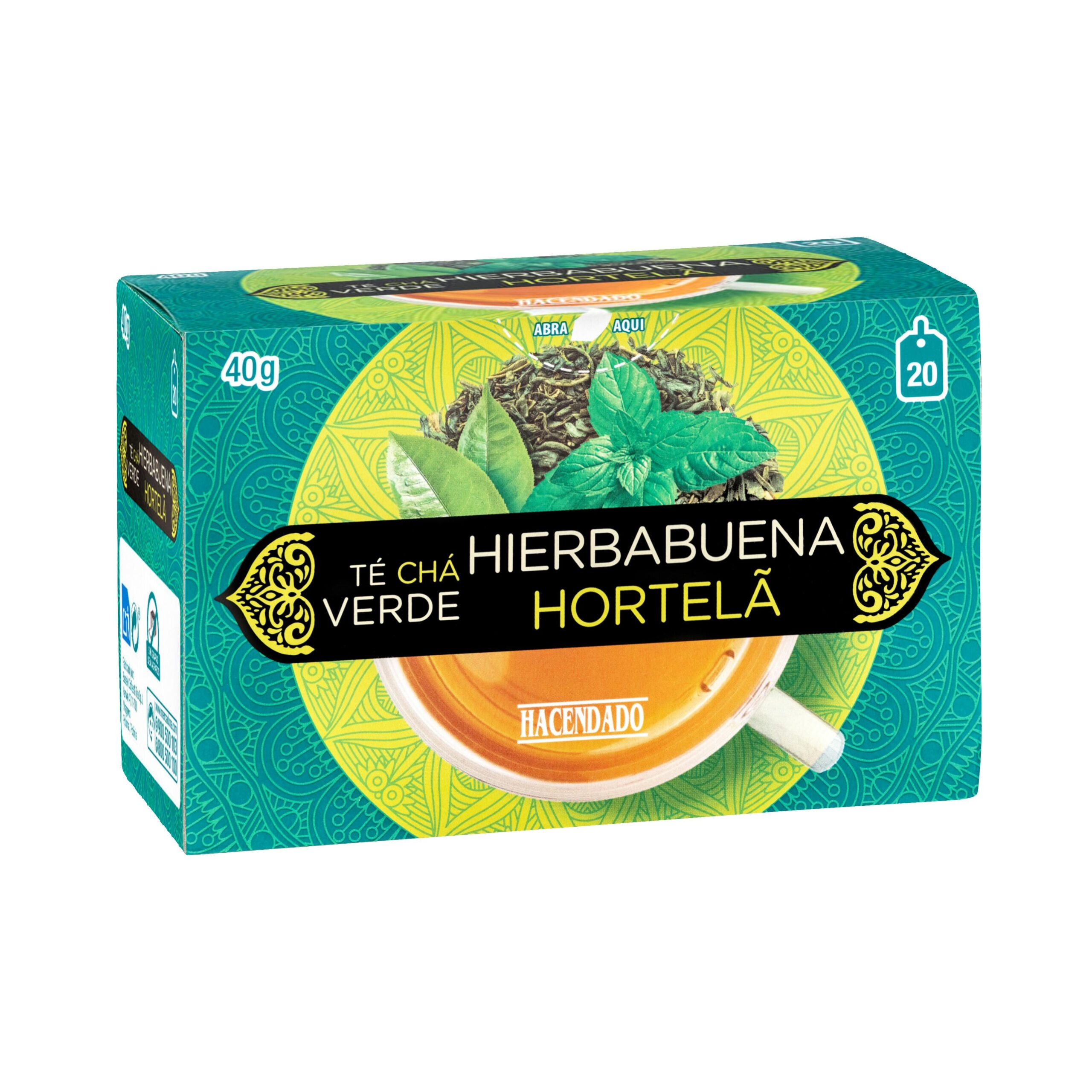 Té verde con hierbabuena Hacendado Mercadona