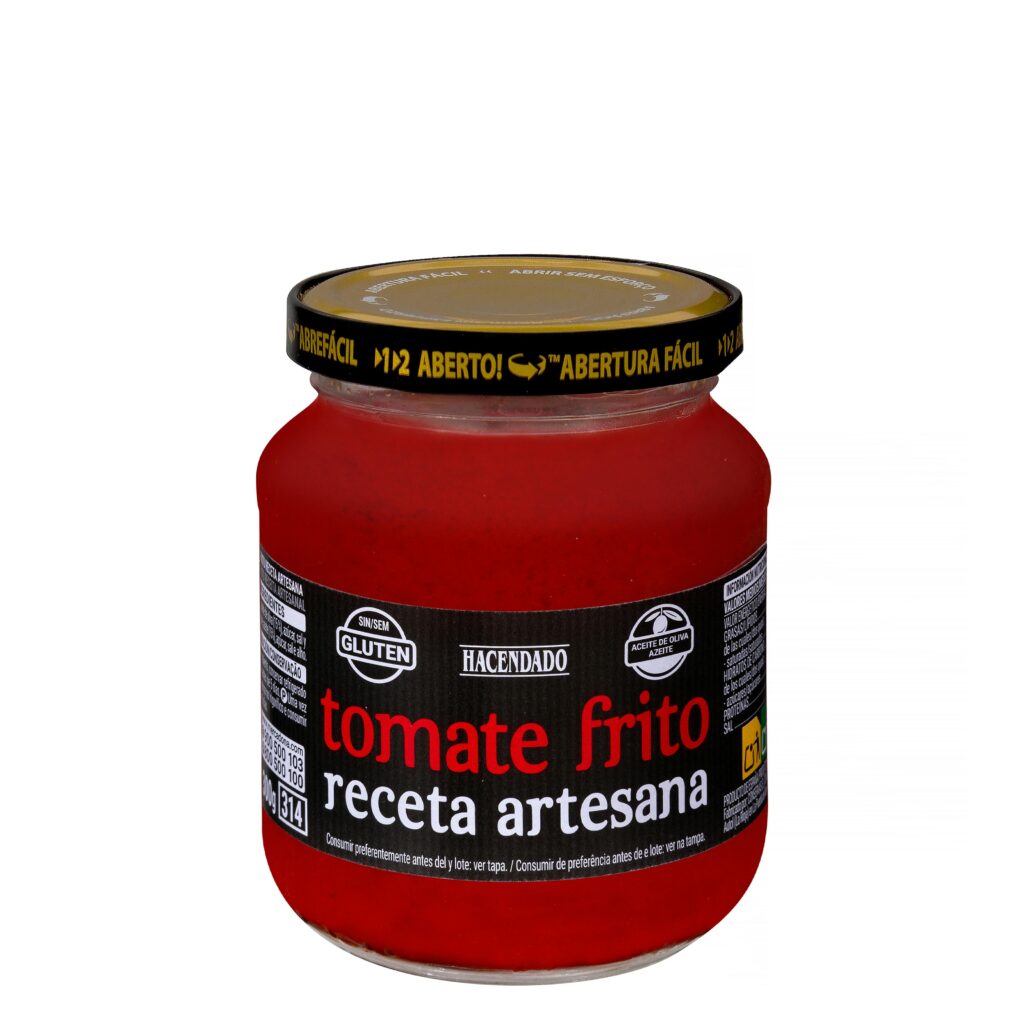 Tomate frito receta artesana Hacendado con aceite de oliva