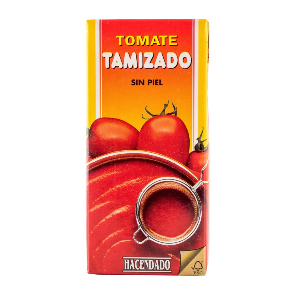 Tomate tamizado sin piel Hacendado para freír