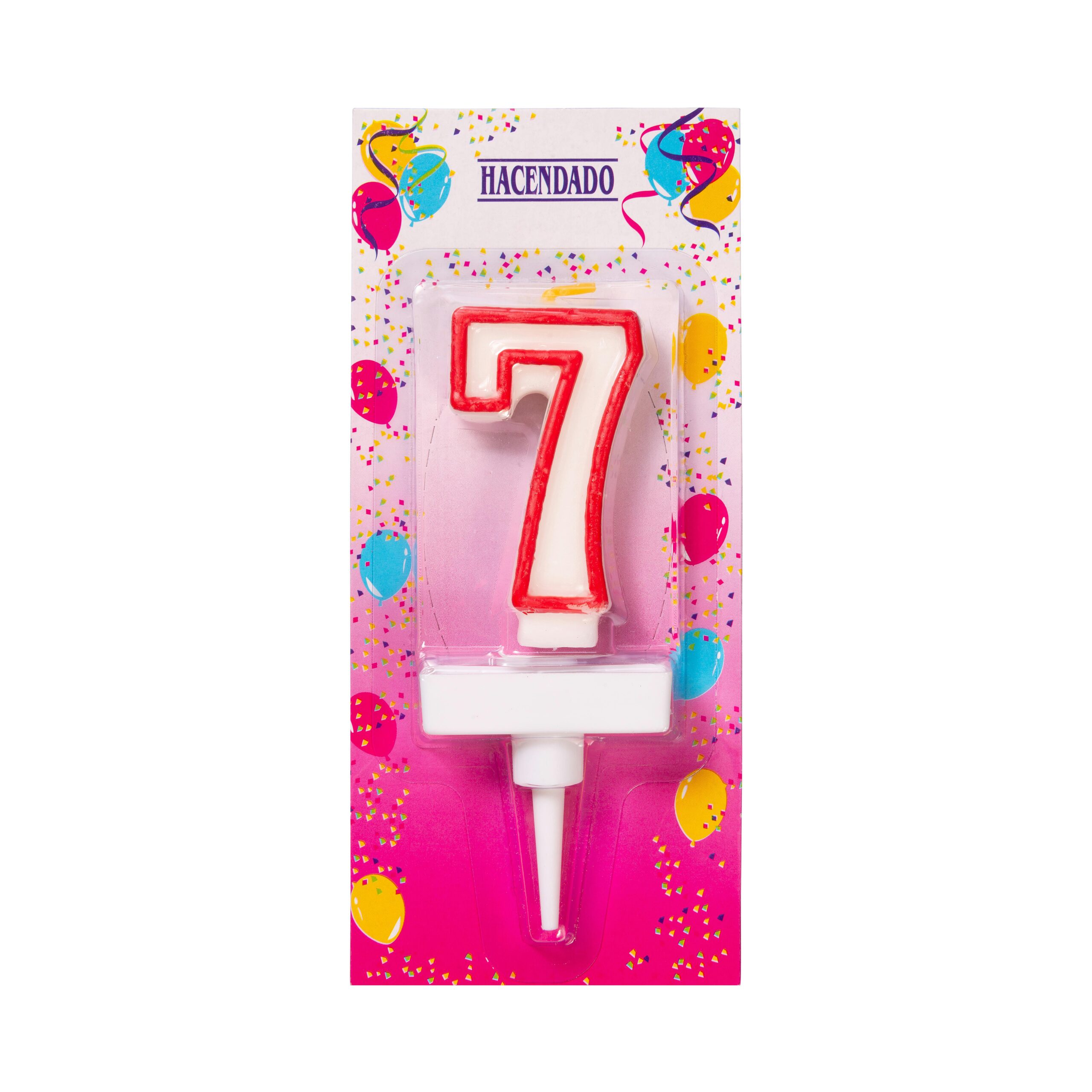 Etiqueta Vela de cumpleaños 7 Hacendado