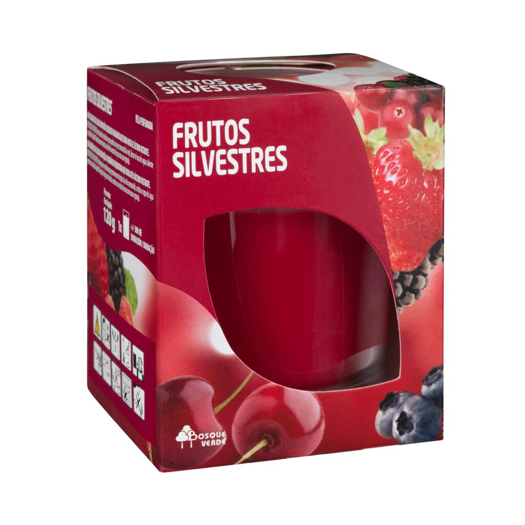 Vela perfumada Frutos Silvestres Bosque Verde vaso de cristal