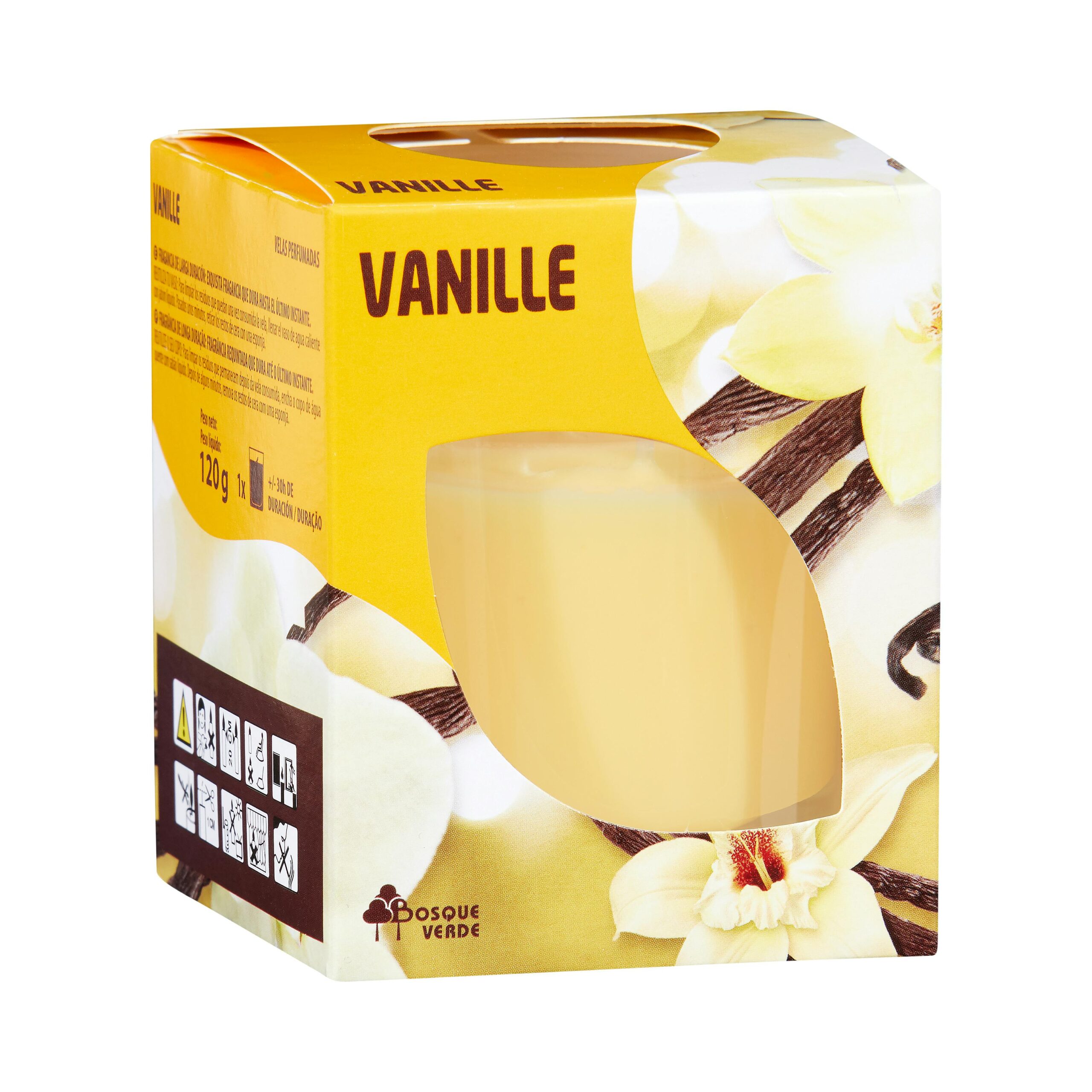 Vela perfumada Vainilla Bosque Verde vaso de cristal Vela perfumada Vainilla Bosque Verde vaso de cristal