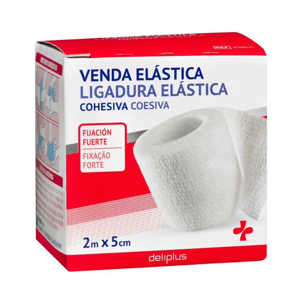 Venda elástica cohesiva Deliplus fijación fuerte 2 m x 5 cm