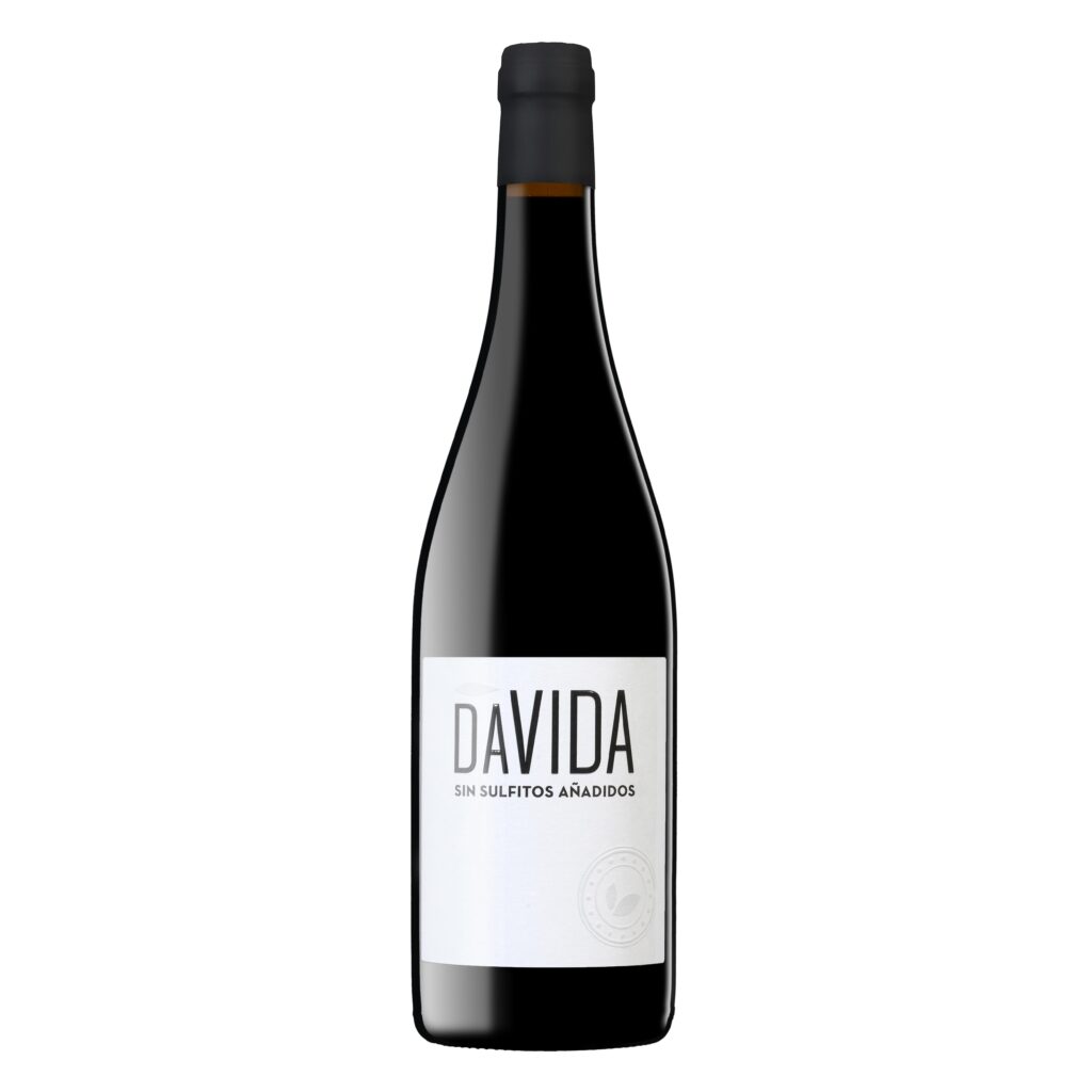 Vino tinto sin sulfitos añadidos Davida D.O. Navarra vegano