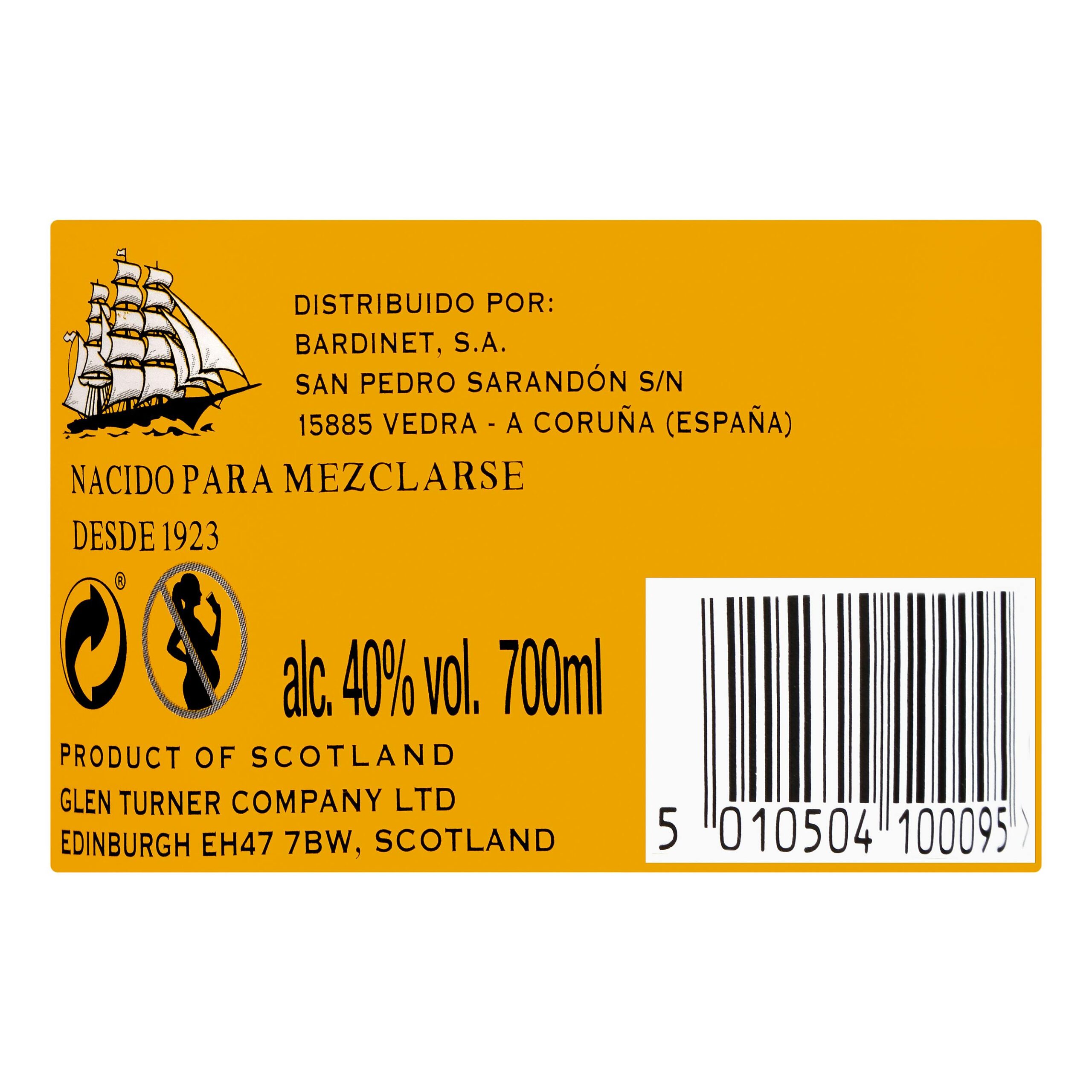 Etiqueta Whisky escocés Cutty Sark