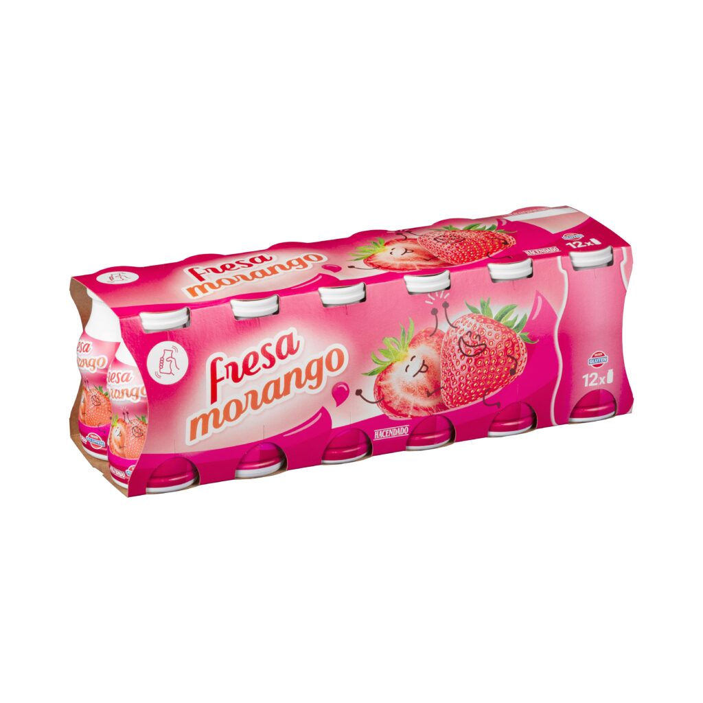 Yogur líquido de fresa Hacendado