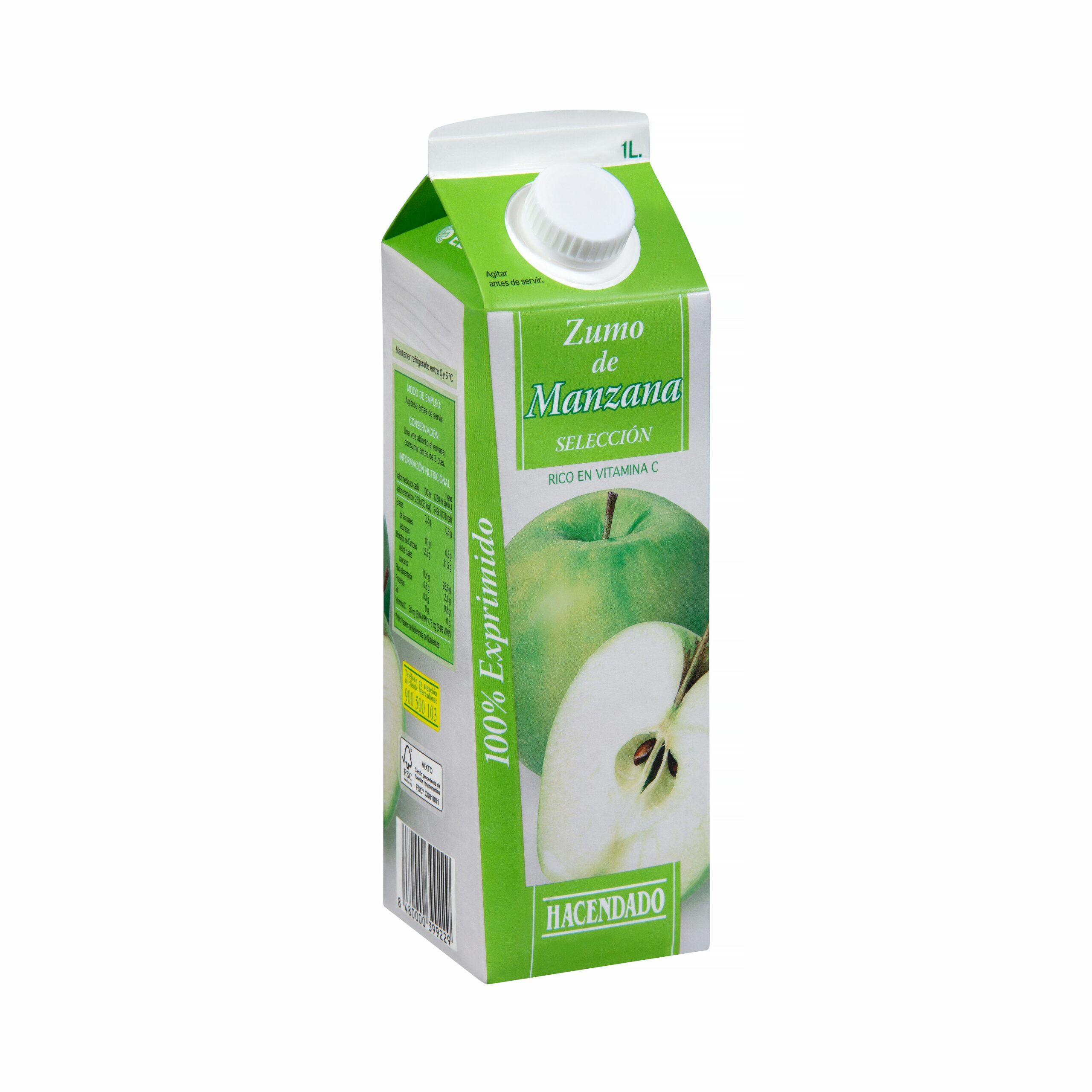Zumo de manzana selección Hacendado Mercadona